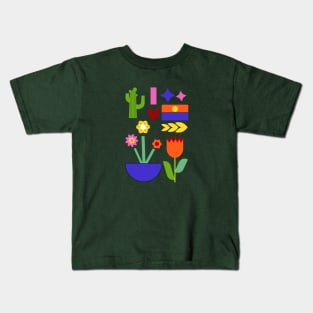 Abstract floral art design Kids T-Shirt